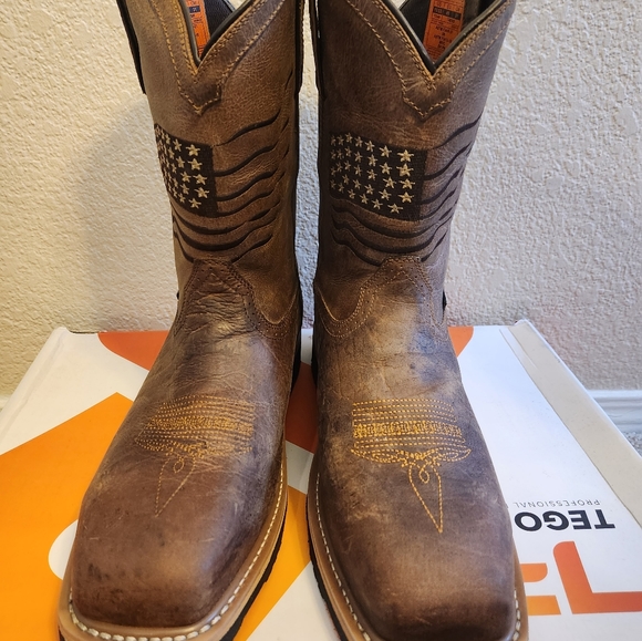 Tegopro Patriot | Western Work Boots | Steel Toe | Size:12 Width:D - Picture 2 of 5